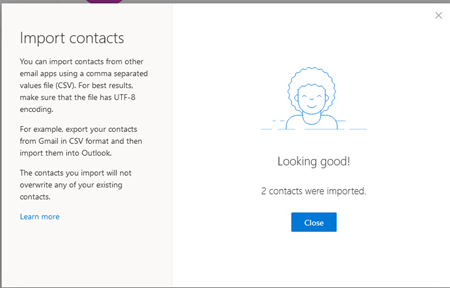 import successfully