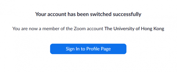 Your account has been switched successfully