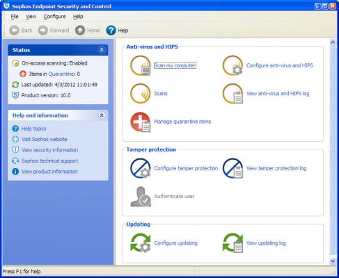 sophos install control 09