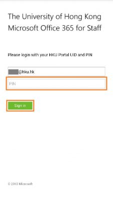 Sign in HKU Portal
