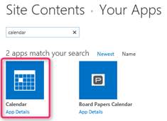 Select app calendar