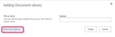 Select advance options