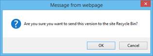 Confirm delete