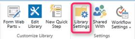 Library settings