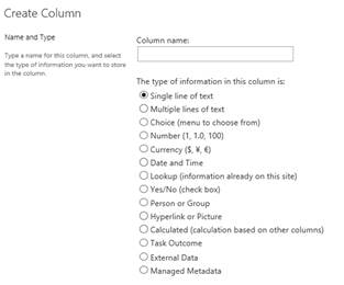 Create column