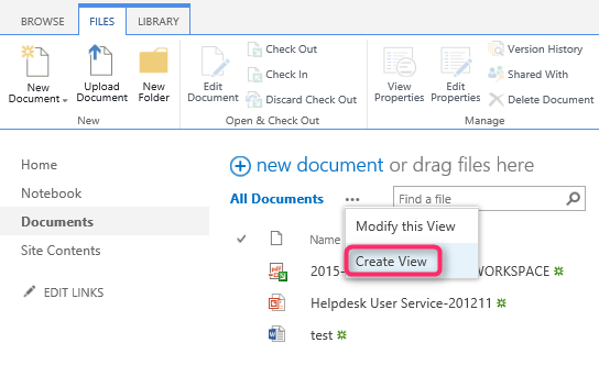 Create view