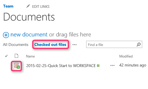 Check out files