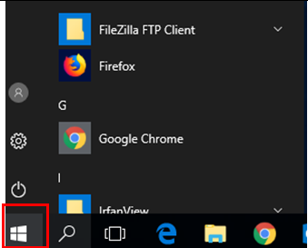Windows menu popup
