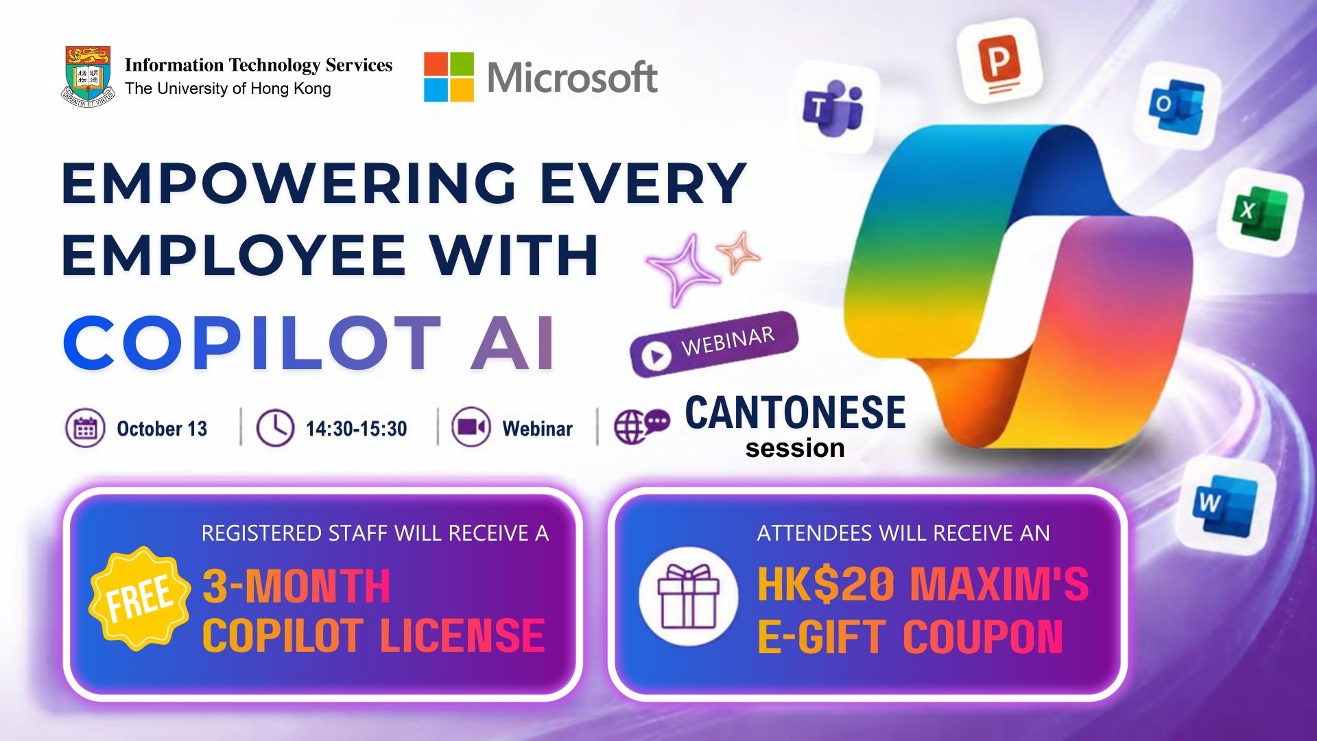 Empowering Every Employee with Copilot AI - CANTONESE session via webinar