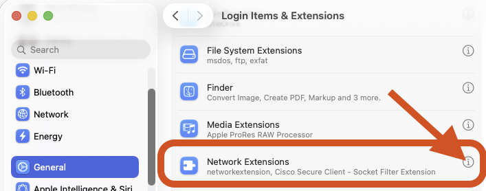 (It can be access from System settings -> General -> Login Items & Extensions -> Network Extensions in case it didn’t pop up correctly)