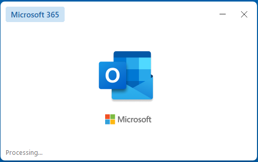 It will start loading “Microsoft 365 Outlook”