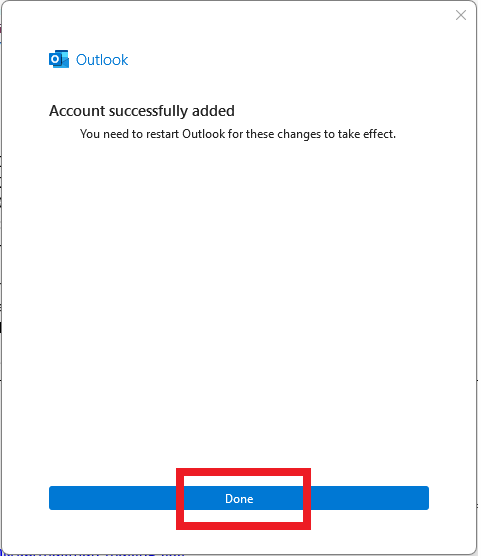 Click “Done” button to finish setup