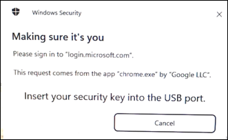 When the application cannot read the passkey (e.g. sign-in at VPC environment for which passkey is not yet supported), it may appear to have following error: