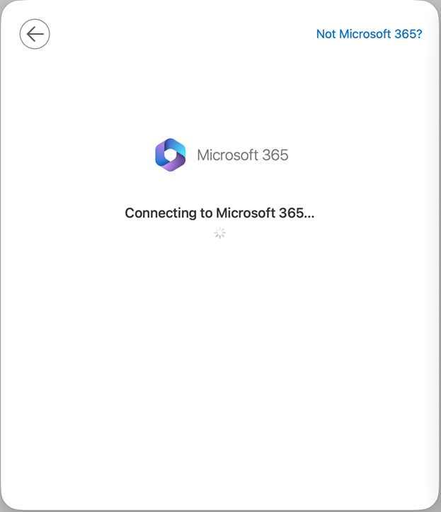 Outlook is connecting to Microsoft 365