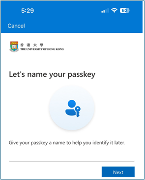 Let's name your passkey