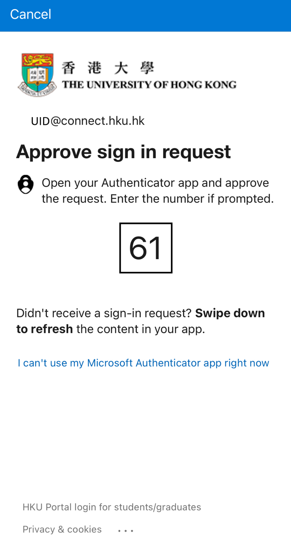 It will go through approve sign in request with MFA; it will prompt the default method which was previously set