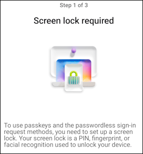 If necessary, tap “Setting” at your mobile phone and setup a screen lock.