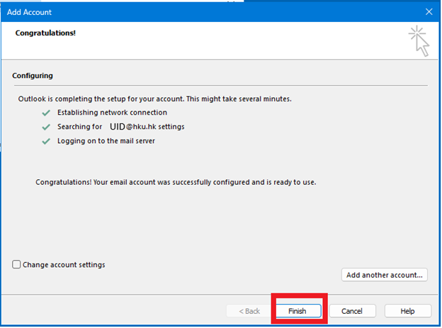 Click “Finish” button to complete setup