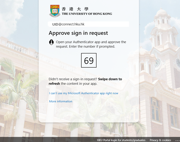 It will go through MFA to approve sign in request