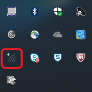 Click WiFi icon at the bottom right corner