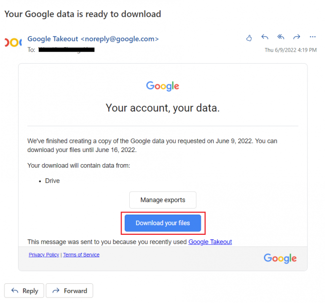 click download your files
