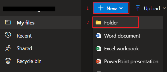 create a new folder