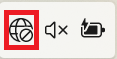 Click the Network icon at the bottom right corner
