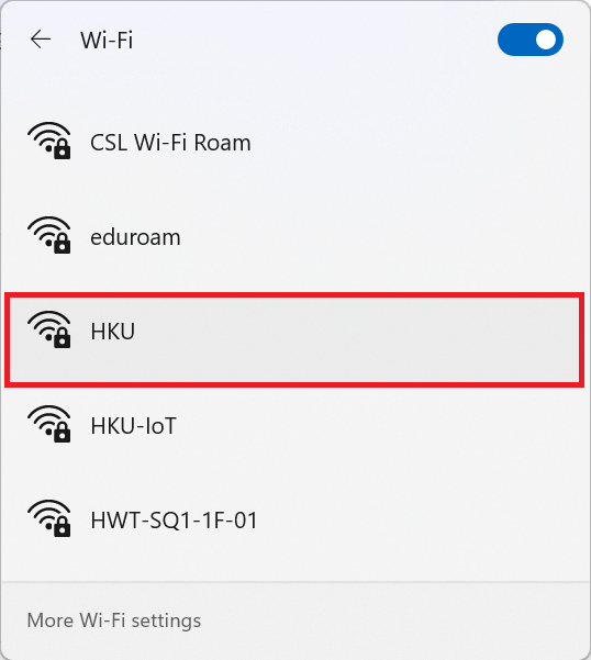 Click HKU WiFi