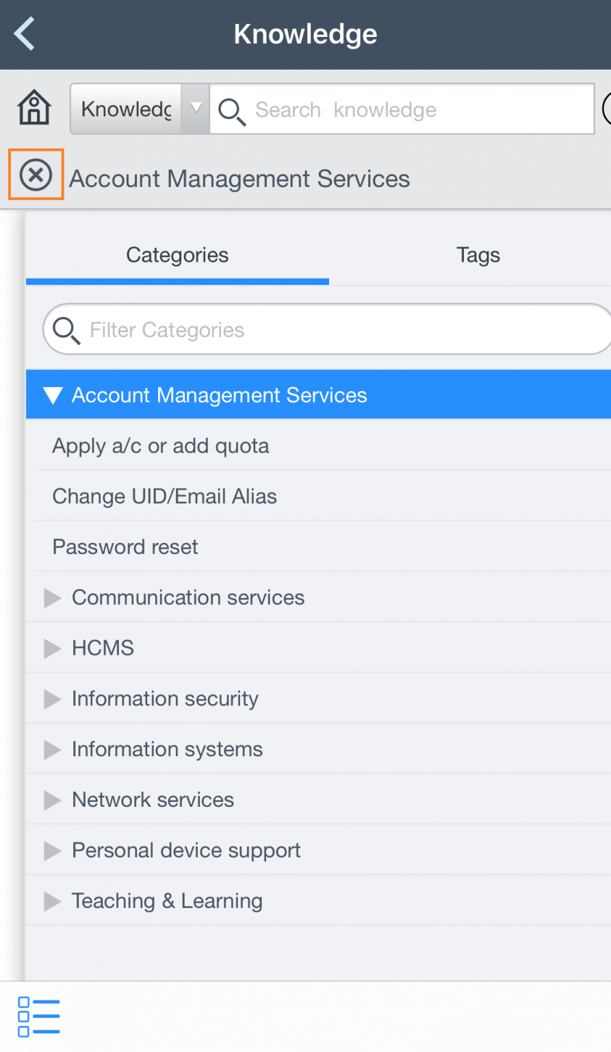 User guide on ServiceNow Mobile App » Information Technology Services
