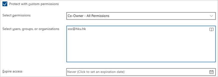 Click “Apply” to confirm the protection setting.