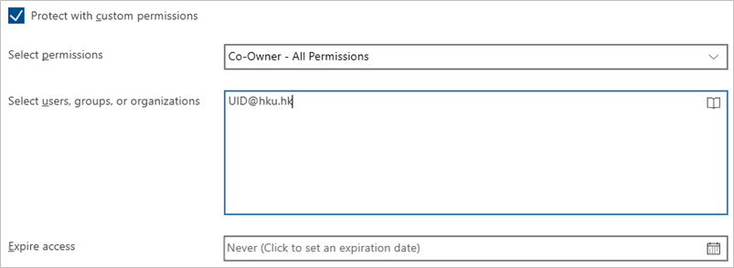 Click “Apply” to confirm the protection setting.