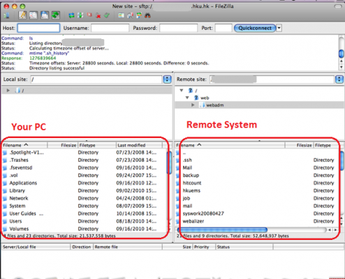 Sftp (Secure File Transfer Protocol) With Filezilla On Mac Os X »  Information Technology Services