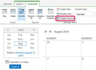 Open Calendar tab