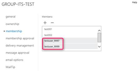 Remove member to group list