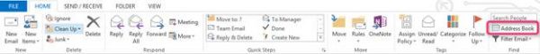 Address book in outlook