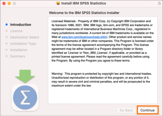 spss mac 3 - install introduction