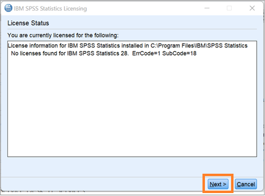 spss win 12 - current license