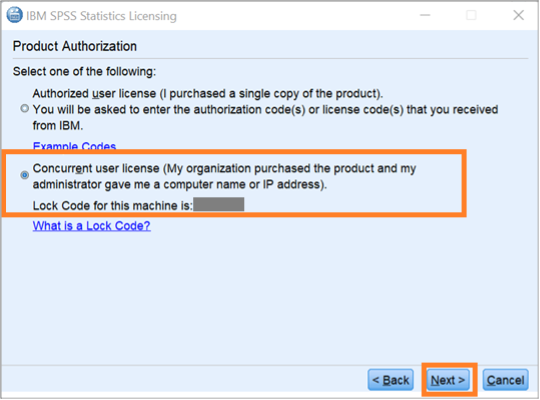 spss win 13 - select license type