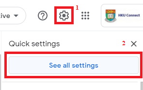 At the top right, click Settings and See all settings