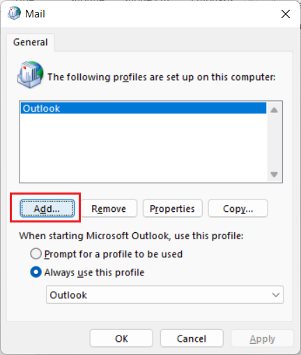 click Add