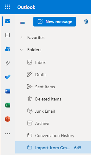 If you login M365 webmail https://mail.office365.com/connect.hku.hk and monitor the count of the Import from Gmail folder. If the number is keep growing, migration is in progress