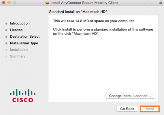 Click the Install button