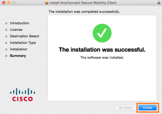 Click Close button to complete the installation